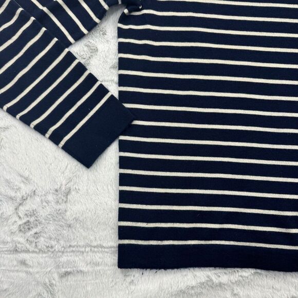 Polo Ralph Lauren Womens Cashmere Sweater Medium Blue Striped Lightweight Crew - Picture 4 of 9